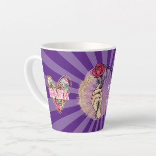 Caneca De Café Latte A melhor personalização do Rosa da mamãe nunca