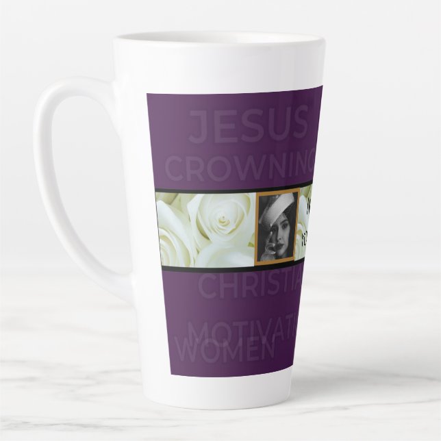 Caneca De Café Latte A Mulher vencedora Jumble Mug (Esquerda)