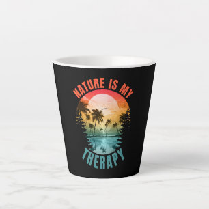 Caneca De Café Latte A natureza é meu presente de verão ao ar livre ter