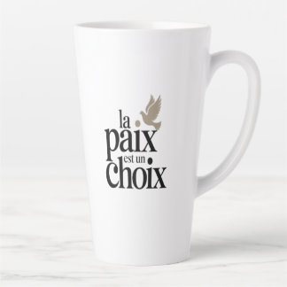 Caneca De Café Latte A paz é uma escolha