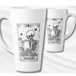 Caneca De Café Latte A Placa de Tarot do Leitor