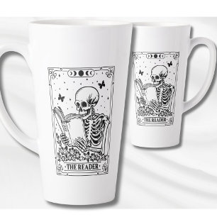 Caneca De Café Latte A Placa de Tarot do Leitor
