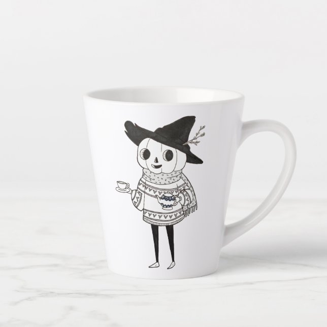 Caneca De Café Latte A Polita Abóbora - Hora do Chá (Direita)