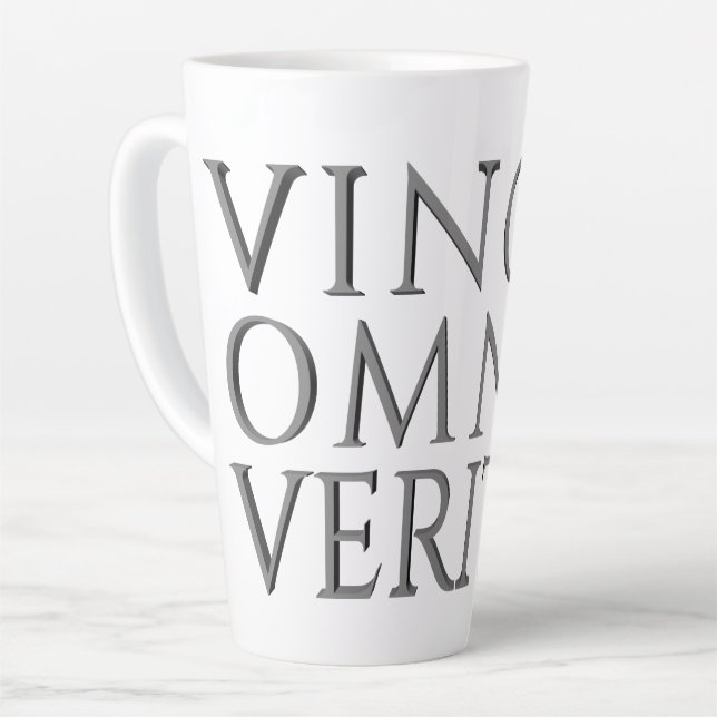 Caneca De Café Latte A VERDADE VENCE TUDO - Caneca Light Latte (Ângulo esquerdo)