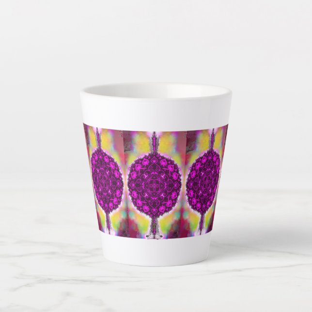 Caneca De Café Latte A vibração da luz (Frente)