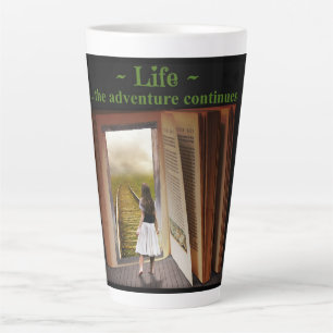 Caneca De Café Latte A vida, a aventura continua