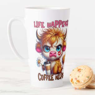 Caneca De Café Latte A Vida Acontece Café Ajuda