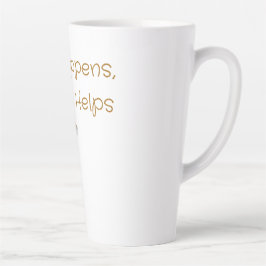 Caneca De Café Latte A Vida Acontece, Café Ajuda – Coisas Divertidas de