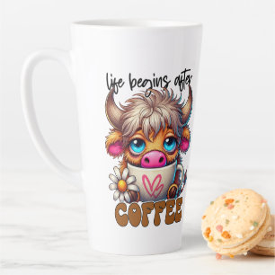Caneca De Café Latte A Vida Começa Depois do Café 