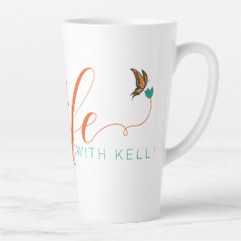 Caneca De Café Latte A vida da arte com Kelli Latte Mug
