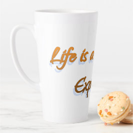 Caneca De Café Latte A Vida É Uma Viagem