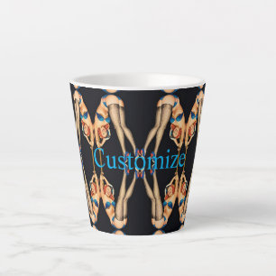 Caneca De Café Latte A Vintage Acrobatic Pinups Thunder_Cove