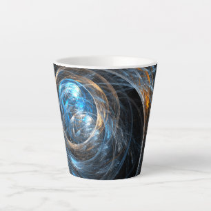 Caneca De Café Latte À volta da Abstrato de Arte Mundial