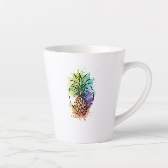 Caneca De Café Latte Abacaxi (Direita)