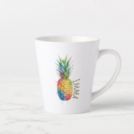 Caneca De Café Latte Abacaxi