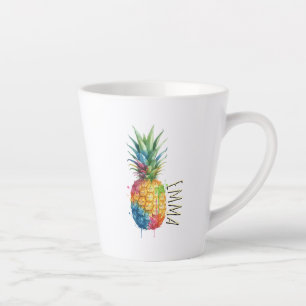 Caneca De Café Latte Abacaxi