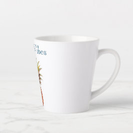 Caneca De Café Latte Abacaxi tropical feliz