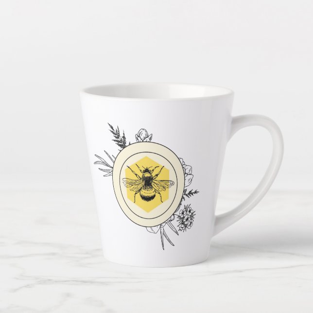 Caneca De Café Latte Abelha (Direita)