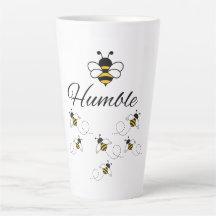 ABELHA HUMILDE CERÂMICA BRANCA PRETA 590 ML.