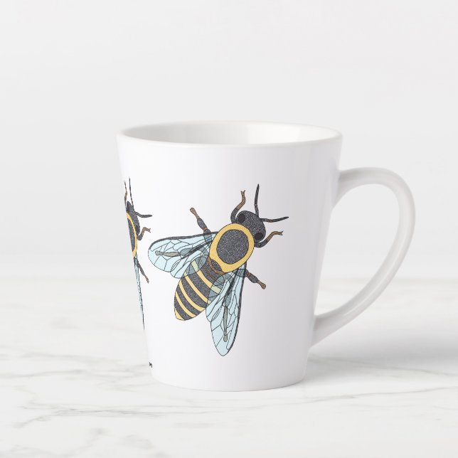 Caneca De Café Latte Abelha (pequena) - Caneca Latte (Direita)