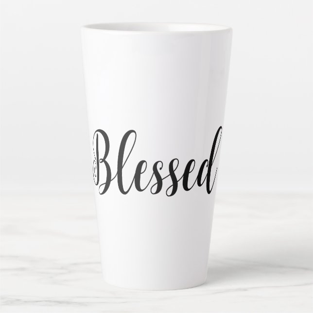 Caneca De Café Latte Abençoado (Frente)
