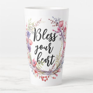 Caneca De Café Latte Abençoe seu coração