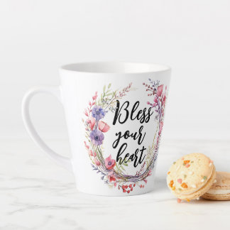 Caneca De Café Latte Abençoe seu coração