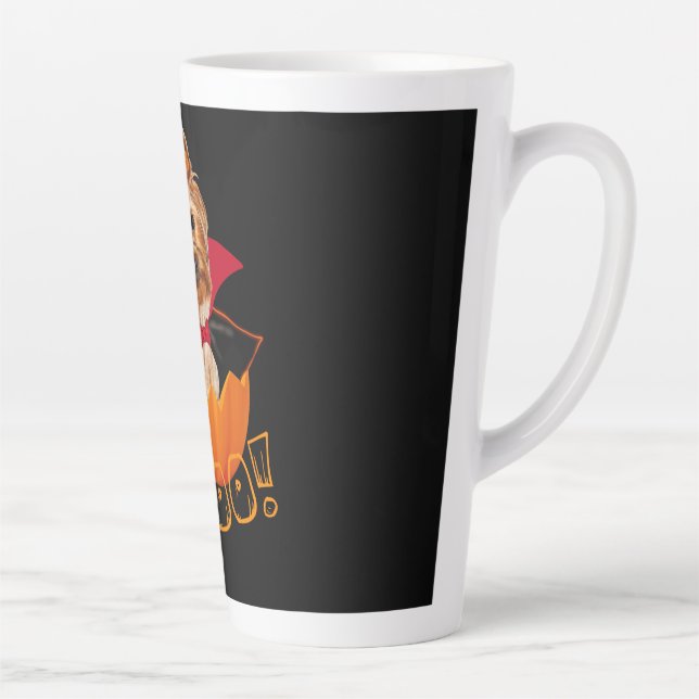 Caneca De Café Latte Abóbora-de-cão terrivel Yorkshire (Direita)