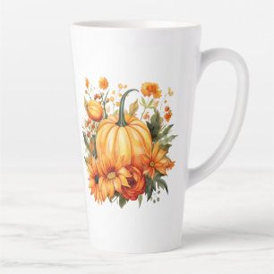 Caneca De Café Latte Abóbora de Outono