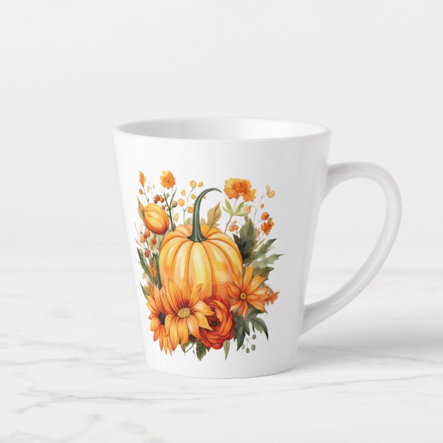 Caneca De Café Latte Abóbora de Outono  (Direita)