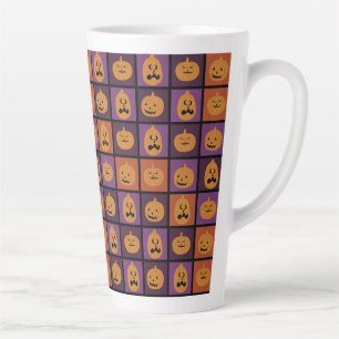 Caneca De Café Latte Abóboras de Halloween