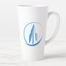 Caneca De Café Latte Abstract Building Peak Cityscape Circle