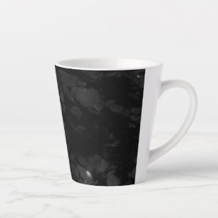 Caneca De Café Latte Abstract Midnight Ripples of Rio Vermelho