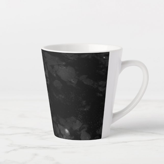 Caneca De Café Latte Abstract Midnight Ripples of Rio Vermelho (Direita)