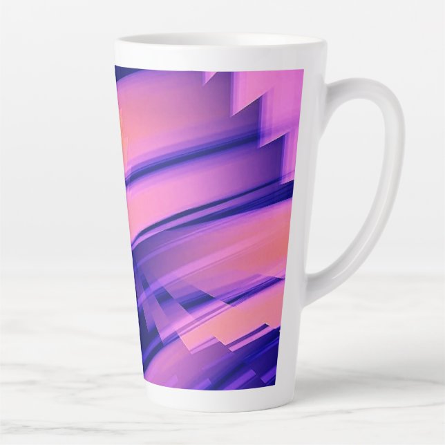 Caneca De Café Latte Abstrato (Direita)