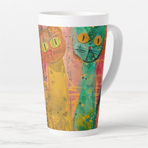 Caneca De Café Latte Abstrato (2)