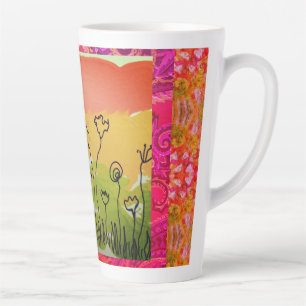 CANECA DE CAFÉ LATTE ABSTRATO 7