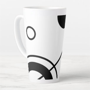 Caneca De Café Latte Abstrato Art Brushstrokes