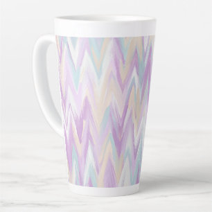 Caneca De Café Latte Abstrato Chevrons