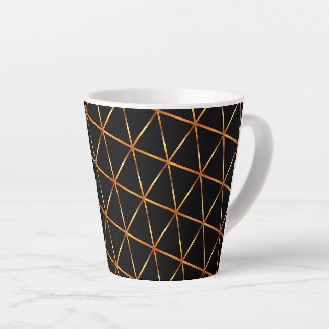 Caneca De Café Latte Abstrato colorido (Ângulo direito)