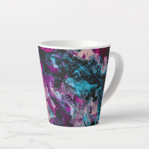 Caneca De Café Latte Abstrato de Épocas de Cristal Ruby e Sapphire