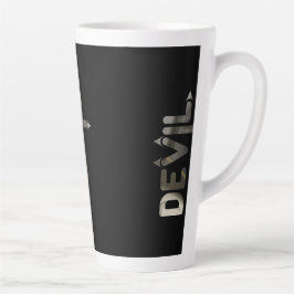 Caneca De Café Latte ABSTRATO de Lata de Derramamento de Lâmpada Preta