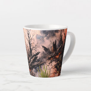 Caneca De Café Latte Abstrato Heart Latte Mug - Design artístico modern