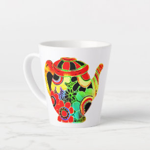 Caneca De Café Latte Abstrato Pop Citação de Lewis e livros