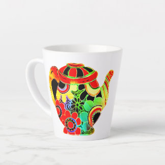 Caneca De Café Latte Abstrato Pop Citação de Lewis e livros