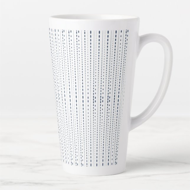 Caneca De Café Latte Abstrato Raindrops (Direita)