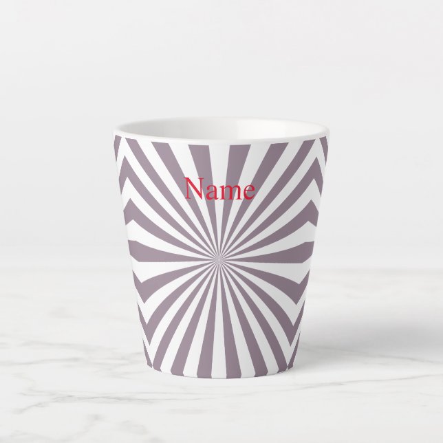 Caneca De Café Latte Abstrato Starburst Thunder_Cove (Frente)