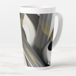 Caneca De Café Latte Abstrato Trend Interior Decor Preto