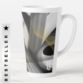 Caneca De Café Latte Abstrato Trend Interior Decor Preto