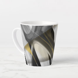 Caneca De Café Latte Abstrato Trend Interior Decor Preto